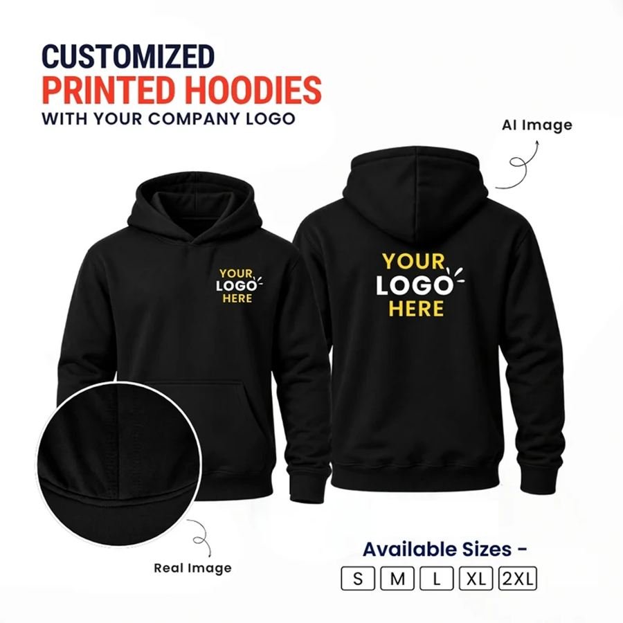 Customized Hoodies With Your Company Logo | Order Logo Printed Hoodies | printonorders.com