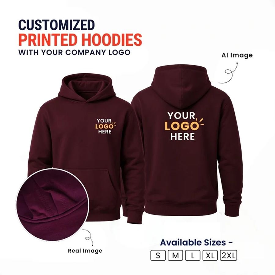 Customized Hoodies With Your Company Logo | Order Logo Printed Hoodies | printonorders.com - Image 4